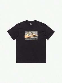 Camiseta Quiksilver Hombre 100% algodón con estampado digital Retro Camisa de T Casual para Hombre Dise?o de Ola 1 unidad de 220 gramos Y2k Camiseta Camisa De - Negro - Ver 10
