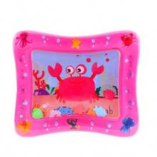 1 pieza Colchoneta inflable de agua para bebés, adecuada para bebés y niños pequeños de 3 a 24 meses, colchoneta portátil de tiempo de barriga rosa, desarrolla la fuerza muscular, criaturas marinas flotantes aleatorias, se requiere supervisión de adultos - Rosa - Ver 12
