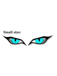 2pcs/Set Cool Demon Eye Car Rearview Mirror Decorative Stickers, Dust-Proof Waterproof Anti-UV Scratch-Resistant Creative Stickers, Available In Small And Large Sizes, Fashionable And Domineering Style, Suitable For Cars, Motorcycles, Auto Accessories, Car Stickers, Women's Auto Accessories - A - View 15