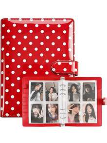 1 Set Album Foto A5 dengan 25 Lembar Kartu Foto 4 Slot, Pengikat 6 Ring, Sampul Kulit PU, Album Koleksi yang Cocok untuk Penggunaan di Rumah dan Kantor, Sempurna untuk Mengatur Foto Keluarga - MultiWarna - View 12