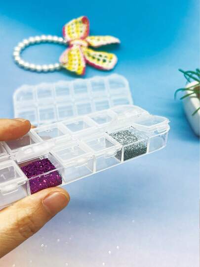 1/3/10 pièces Boîte de rangement en plastique transparent à 12 compartiments, boîte organisatrice à compartiments indépendants, style minimaliste moderne, convient pour l'organisation du bureau à la maison, le camping, les voyages, le scrapbooking, le perçage, le rangement des accessoires de bijouterie, organisateur étanche à la poussière et à l'eau pour petits articles