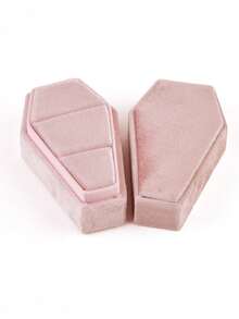 Caja de anillo con forma de ataúd de estilo gótico romántico, adecuada para hombres y mujeres, caja de joyería de estilo gótico moderno para parejas, organizador de joyas reutilizable de doble capa para el hogar, el viaje y la decoración, regalo de Pascua para ella - Multicolor - Ver 15