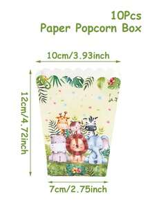 10pcs Red Farm Animal Shaped Food Boxes, Fries Boxes, Popcorn Cups, Popcorn Buckets, Snack Containers, Suitable For Birthday Party Decorations And Movie Nights, Red Farm Animal Theme Baby Shower Party Disposable Tableware, Kitchen Food Trays Cake Trays, Suitable For Bakery Bread Boxes, Burger Restaurants - Farm Animals - View 9