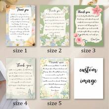 Thiệp chúc mừng tùy chỉnh, Thiệp cảm ơn tiệc cá nhân hóa, Thích hợp cho đám cưới/sinh nhật/Ngày của Mẹ/kỷ niệm/tặng quà/tiệc lễ, Thiệp cảm ơn với văn bản cá nhân hóa, Thiệp chúc mừng kèm phong bì tùy chỉnh, Thiệp cá nhân hóa, Thiệp chúc mừng kèm lời nhắn quà tặng tùy chỉnh, Lời cảm ơn cá nhân hóa - Thiệp cảm ơn - Xem 2