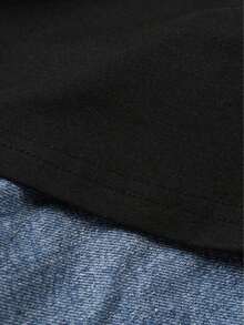 Soft And Comfortable Korean Style T-Shirt, Casual Printed Clothing, Short Sleeve And Round Neck For Women In Spring And Summer, Summer Tops For Women 100% Breathable Cotton. - 黑色 - 查看 5