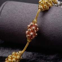 dazzdelic 3pcs Set Italian Crafted Multi-Color Faceted Copper Bead Rectangular Necklace, Bracelet & Earrings, Women Party Wear - 3-piece Set - View 6