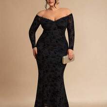 Plus Size Women Party Dress, Autumn/Winter,Sexy Dress,Dresses For Ladies,Formal Dress Plus Size,Curves Women Clothing,Wedding Guest Dress ,Summer,Elegant Dresses For Party,Graduation ,Vacation,Birthday Party Dress,Cocktail Party Dress,Casual,Plus  Size  Formal,Elegant - Negro - Ver 8