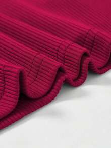 Camiseta de tirantes de mujer Floreya con cuello cuadrado, top corto casual de ajuste ceñido sin mangas, versátil para usar por sí solo o en capas, estilo minimalista francés, apto para todas las estaciones, verano - Rosa Fucsia - Ver 6