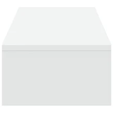 Soporte para monitor vidaXL con cajones, blanco, 100x27x15 cm, aglomerado. - Blanco - Ver 5