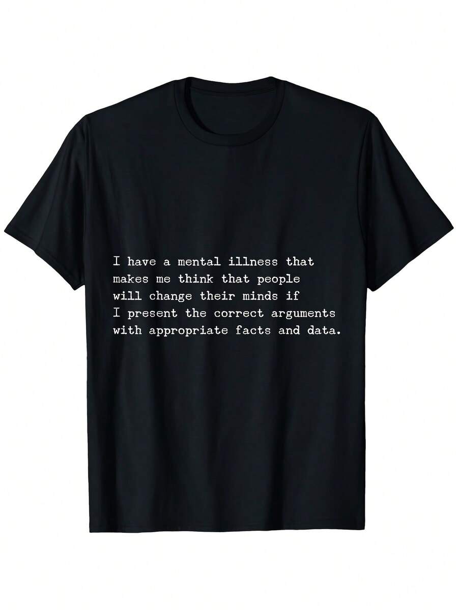 Camiseta Divertida para Hombres sobre la Concientización sobre la Salud Mental - Camiseta Gráfica Sarcástica con Frases y Datos sobre "Tengo una Enfermedad Mental" - Camiseta de 180 g/m² para Depresión, Ansiedad, Trastorno - Prenda para Iniciar Conversaciones - Tallas S-XXXL - Ropa Casual para Todas las Temporadas, para Fiestas, Uso Diario y Eventos sobre Salud Mental - Regalo Divertido para Hombres sobre la Concientización sobre la Enfermedad Mental, Camisetas Divertidas para Hombres, Camisetas Gráficas para Hombres, Camisetas para Hombres, Regalos Divertidos, Camisetas Gráficas para Hombres, Camisetas Divertidas, Camiseta sobre Salud Mental, Artículos de Broma, Recuperación - Negro - Ver 1
