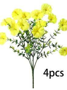 4/12 mazzi di fiori artificiali resistenti allo sbiadimento in plastica, piante finte decorative per vasi sospesi, interni ed esterni, giardino, portico, davanzale, casa, matrimonio, stile rustico, decorazione da esterno, decorazione da giardinaggio - Multicolore - Visualizzare 19