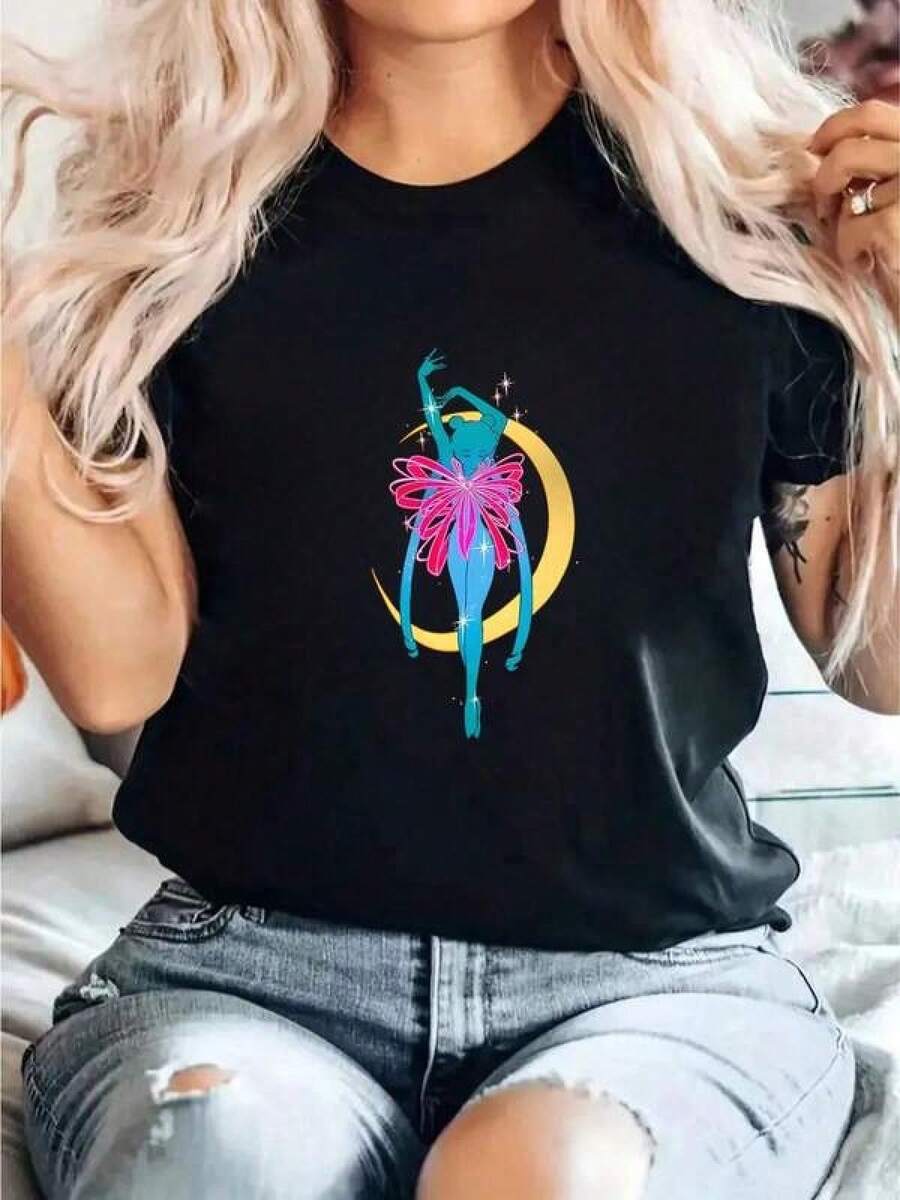Women T-Shirts - Black - View 1
