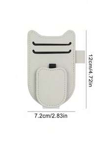 1 pièce Clip multifonctionnel pour lunettes de voiture et porte-ticket, clip de rangement pour visière de soleil en forme d'oreilles de chat, clip à lunettes de mode pour voiture pour ranger lunettes de mode, cartes et stylos, accessoire compact et gain de place pour la voiture - multicolore - Voir 5