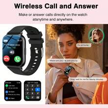 1.81" HD Screen Multifunctional Smart Watch - Wireless Calling, Camera Control, Music Adjustment, Fitness Tracking, Customizable Wallpaper | Compatible With Android Phones, Supports Call And Message Notifications - View 7