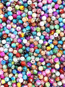 100/50pcs/1pc 時尚混色 10mm 壓克力圓形珠子，簡約可愛，適合女性手工 DIY 珠寶製作、珠寶、手鍊、耳環、項鍊、吊墜、手機掛飾、鑰匙圈等，情人節、母親節、父親節、生日派對等的完美禮物 - 查看 2