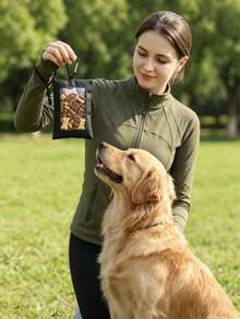 1 pieza Bolsa portátil lavable para premios de mascotas, bolsa de entrenamiento para perros, tamaño compacto fácil de limpiar, adecuada para llevar al pasear al perro o viajar - Multicolor - Ver 4