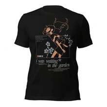 Estaba esperando, en el jardín - Inspirado en Chihiro - Camiseta de  100% Algodón - Negro - Ver 1