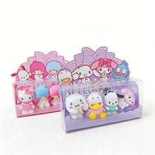 Bộ 4 cục tẩy 3D nổi Sanrio, thích hợp cho học sinh chuẩn bị năm học mới, dùng được cho cả nam và nữ. Những cục tẩy chất lượng cao này có thể xếp chồng lên nhau, không để lại vết bẩn và dễ dàng lau sạch. Thích hợp làm quà tặng và phần thưởng trong các dịp lễ (mẫu ngẫu nhiên). - Nhiều màu - Xem 3