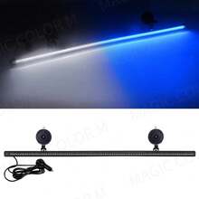96 LED Strobe Lights For Emergency Flash Warning Lamp Windshield Bar 3030 Beads Red Blue Amber White Green Car Light Assembly - Azul blanco - Ver 1