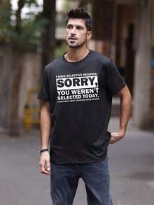 Camiseta de verano casual de manga corta con cuello redondo y estampado de moda para hombres, lavable aáquina, cómoda ropa casual para exteriores, camisa lavable aáquina - Negro - Ver 2