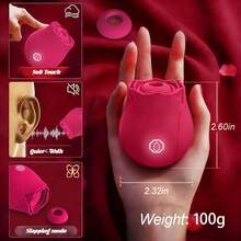 RUIJU Rose Sucking Vibrator For Women - Rechargeable Clitoral Stimulator With 8 Suction Modes, Ergonomic Design, Battery-Powered Adult Toy For Couples, Pleasure & Discreet Use, Vibrator For Women, Intimate Pleasure, Sleek Design, Durable Construction - 多款式 - 查看 9