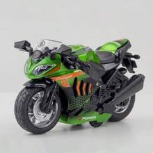 Miniature Diecast Motorcycle Toy For Children And Collectors With Sound, Light, And Friction - Champion azul - 查看 7