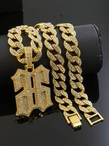 1pc Reverse Number 66 Pendant Necklace, Suitable For Men's Daily Wear, Hip Hop Style Jewelry, Versatile Necklace - Reverse Number 66 Pendant Necklace - View 20