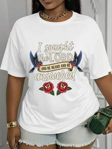 Women's Soft Cotton T-Shirt With Short Sleeves And A Crew Neck, Featuring The Print "I Seek The Lord, And The Lord Hears And Answers Me." This Garment, With Its Touch Of Humor And Pop Style, Has A Relaxed Fit, Making It Suitable For Everyday Wear And Social Media Fashion. It's Machine Washable And Suitable For Any Season. - 白色 - 查看 12