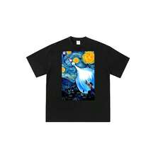 Camiseta unisex con estampado de anime "Dragons Balls Z Gokuss Kamehameha - Noche Estrellada" - Mangas corta, estilo casual, para uso diario. - Negro - Ver 1