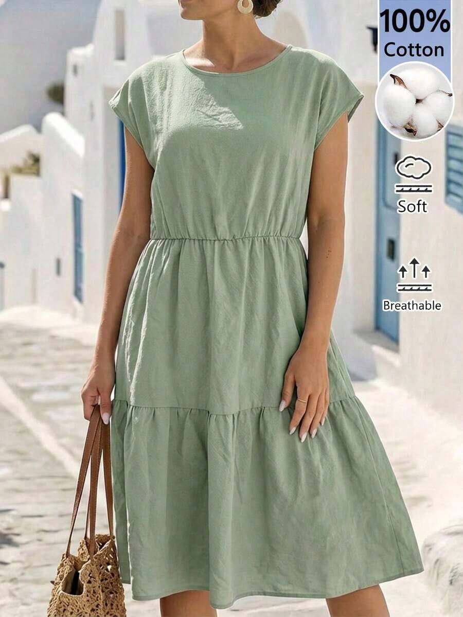 Vestidos de verano para mujer, vestidos vintage para mujer, vestidos de verano para mujer, vestidos de verano para mujer, vestidos midi para mujer - Verde 2 - Ver 1