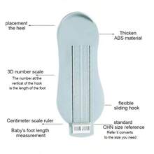 1 pieza Regla para medir pies. Escalas claras y precisas para una lectura fácil. El diseño ergonómico garantiza una medición precisa del pie. Ligero, duradero y portátil. Ideal para emparejar rápidamente el tamaño del zapato en casa. - Instrumento para medir los pies - Ver 5