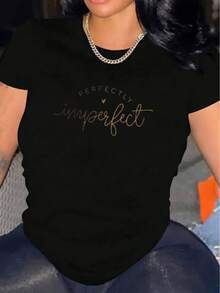 Women's Casual Short Sleeve T-Shirt, Limited Edition, 1 Piece Pack, % Durable Cotton - Comfortable Round Neck, Soft And Pretty T-Shirt, Lightweight Cotton. - 白色 - 查看 7