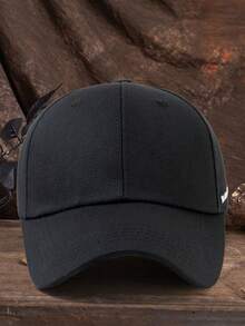 1pc Men's Casual Outdoor Fashion Brasil Letter Print Washed Adjustable Baseball Cap, Soft Fabric, Suitable For Daily Wear - Washed Baseball Cap - View 4