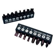 7/11PC S2/CRV 25mm Screwdriver Bit Set with Plum Blossom Hex Head Adapter for Electric Drill Hand Screwdriver. - Juego S2 PH 8 en 1 - Ver 6