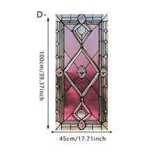 1/4 piezas Película de vidrio con patrón floral colorido, adhesivo de privacidad de vidrio estático retro, adhesivo decorativo removible para el hogar, sala de estar, baño, oficina - Película para ventanas con estampado geométrico - Ver 13