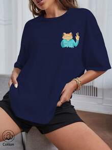 Women T-Shirts - Marineblau - View 7