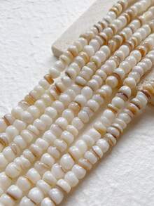 1 chuỗi hạt vỏ sò tự nhiên nước ngọt hình dạng bất thường, 6-8mm, làm thủ công, nguyên liệu tự làm vòng tay, vòng cổ và trang sức. - Nhiều màu - Xem 5