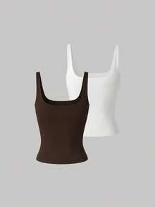 Bộ đồ thể thao nữ mùa hè Aoqta Sports màu trơn, gồm áo hai dây, không tay, hở lưng, có đệm ngực, dáng ôm sát, thích hợp cho yoga, chạy bộ, tập luyện và mặc hàng ngày. - Nhiều màu - Xem 3