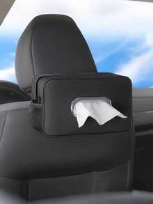 1 pieza Caja de pañuelos para parasol de coche - Ahorro de espacio, sin necesidad de perforar para instalar en el parasol, fácil de desprender y rellenar con pañuelos, diseño de cuero PU duradero - Tacto suave, accesorio moderno para el interior del coche, almacenamiento conveniente de pañuelos - Adecuado para conductores, uso doméstico y de viaje, ajuste universal para sedanes, SUV, camionetas - Multicolor - Ver 16