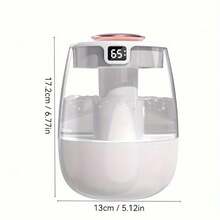 SOKANY Ultra-Silent Ultrasonic Humidifier With Warm Night Light, USB Portable Desktop Mister, Dual Nozzles, Water Level Display, Button Control, 84.54oz Tank, Covers <10㎡, Max Output 10.14oz/Hr, No Battery, Modern Design For Bedroom/Office. - Multicolor - View 3
