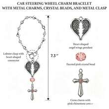 Pink Crystal Guardian Angel Car Hanging Ornament - Premium Alloy Angel Decor, Can Be Hung On Rearview Mirror, Steering Wheel, Women's Handbag, Etc. Elegant Car Interior Accessory, Ideal Gift For Ladies, Girlfriends And Family, Suitable For Any Occasion - A - View 8