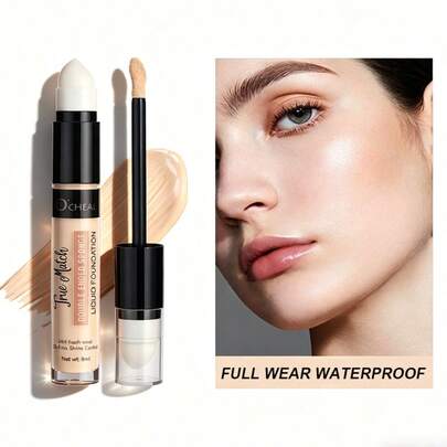 Barra de esponja de doble punta, oculta imperfecciones y manchas oscuras, crema BB hidratante y de control de aceite para un maquillaje natural y radiante