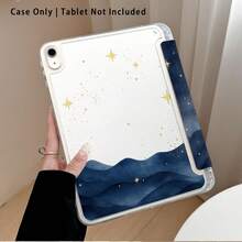 亚克力水晶保护壳，带支架，星空图案彩绘效果，兼容三星 A9/A9+/S9/S9FE/A11/A11+/S11/S10 FE/S10 FE+/S10 Lite 和苹果 A16 2025、Air 11/13、M3 2025、Mini 7 A17、Pro 2024、Air 11/13、M2 2024、Pro 11/13、M4 2024，以及其他热门机型，例如荣耀等。可折叠，加固硅胶边缘。 - 款式5 - 查看 4