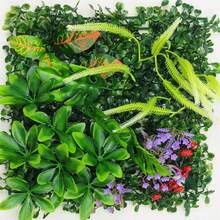 1件人造绿色植物墙，桉树绿仿真草坪垫草坪装饰背景墙 - 彩色 - 查看 25