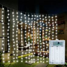 LED 仙女串燈,節日吊掛氛圍裝飾燈 - 電池供電,適用於臥室、客廳、婚禮、派對、生日佈置 - 適合聖誕節、萬聖節、母親節、感恩節 - 電池盒窗簾燈 - 查看 5