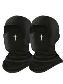 1/2pcs Unisex Balaclava Hat, Solid Color & Printed Design, Breathable Moisture-Wicking Face Mask, Suitable For Cycling, Hiking, Climbing, Sports And Outdoor Activities - Style E - View 17
