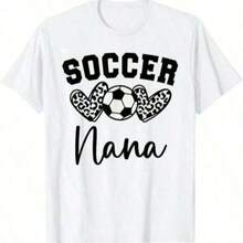 Newest Design Soccer Nana Matching Family Soccer T-Shirt Y2K Vintage Cartoon Character Print Shirts, Mens Clothes, Summer Clothes, Officially Licensed Y2K Vintage Cartoon Character Print T-Shirts,Ropa De Mujer / Ropa De Mujer De Uso Diario / Blusas, Camisas Y Camisetas De Mujer / Camisetas De Mujer Ropa Deportiva Basicos Mujer Short Playeras Para Hombre - Blanco - Ver 1