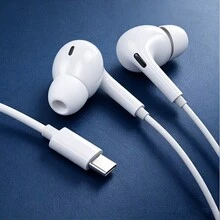 Wired In-Ear Headphones With Type-C Port And Built-In Microphone, Suitable For IOS And Android Devices, Great For Music, Calls And Volume Control. Compatible With IPhone 17 Air 16 15 Pro Max Plus, Pro And Galaxy S25 / S21 / S22 / S23 / S24 / Ultra / Plus / Note 20 / Z Flip / Z Fold / A15 / A16 And More - View 2