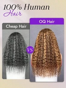 OQ 免膠預剪 180% 密度 16-30 吋水波紋高光澤真人髮假髮，鋼琴色自然髮際線，附贈免費禮物，免運費 - S4/27 - 查看 10