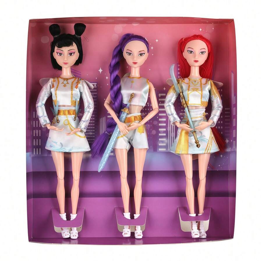 1个K-POP玩偶,Rumii Miraa和Zoey乙烯基人偶玩具,可收藏的K-POP偶像可动人偶,可爱角色玩偶,粉丝趣味之选,K-Pop周边礼品 - 多色 - 查看 1